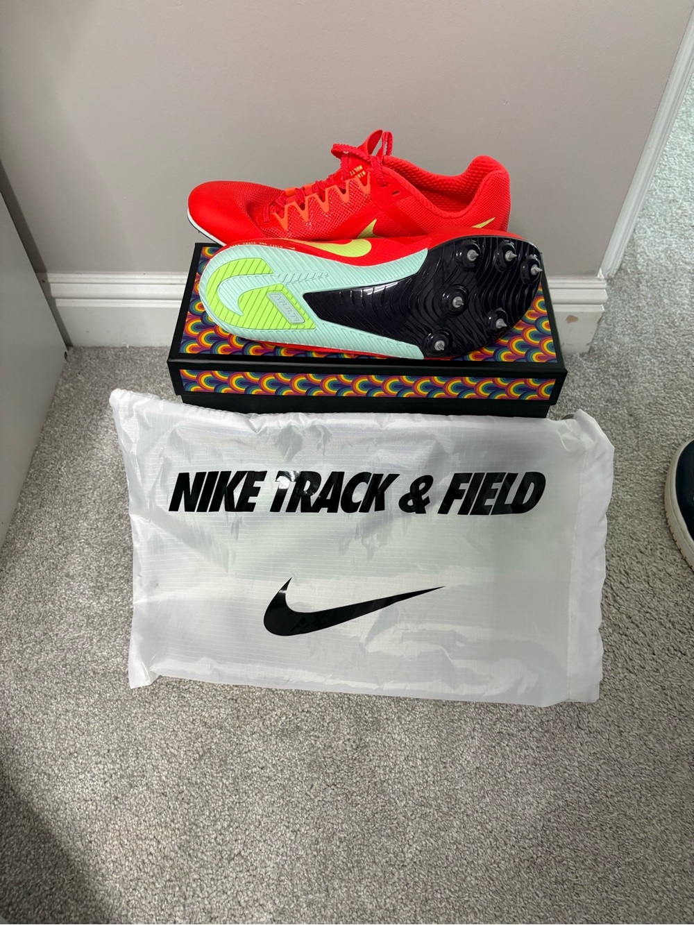 Nike Zoom Rival Sprint Track Spikes bright Crimson Men’s 8.5 NEW